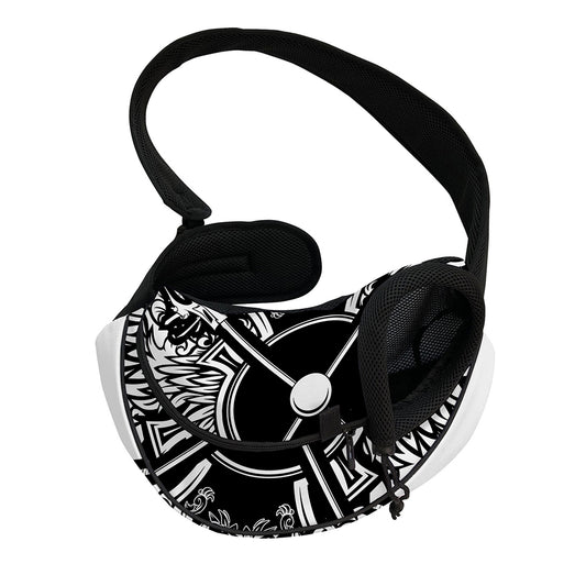 Lacrosse Sticks And Ornate Wing Print Pet Sling Carrier
