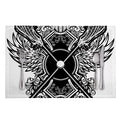 Lacrosse Sticks And Ornate Wing Print Placemat