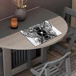 Lacrosse Sticks And Ornate Wing Print Placemat