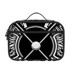 Lacrosse Sticks And Ornate Wing Print Portable Lunch Bag