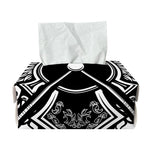 Lacrosse Sticks And Ornate Wing Print Rectangle Tissue Box Cover