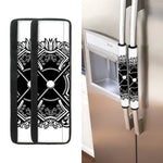 Lacrosse Sticks And Ornate Wing Print Refrigerator Handle Covers
