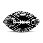 Lacrosse Sticks And Ornate Wing Print Rugby Ball