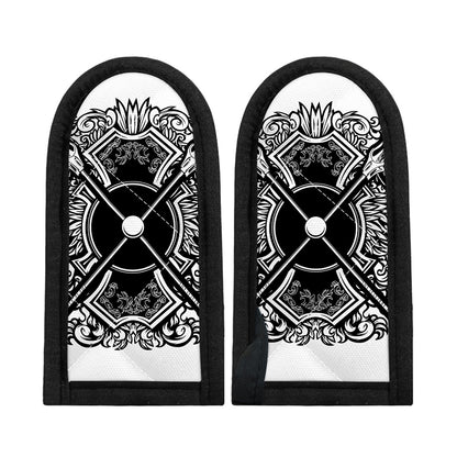 Lacrosse Sticks And Ornate Wing Print Skillet Handle Cover
