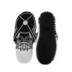 Lacrosse Sticks And Ornate Wing Print Slippers