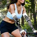 Lacrosse Sticks And Ornate Wing Print Sun Protection Arm Sleeves