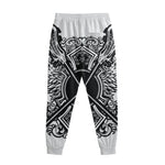 Lacrosse Sticks And Ornate Wing Print Sweatpants