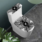 Lacrosse Sticks And Ornate Wing Print Toilet Lid And Tank Cover Set