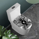 Lacrosse Sticks And Ornate Wing Print Toilet Lid Cover