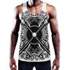 Lacrosse Sticks And Ornate Wing Print Training Tank Top