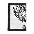 Lacrosse Sticks And Ornate Wing Print Trifold Wallet