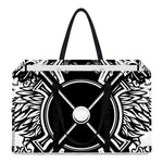 Lacrosse Sticks And Ornate Wing Print Utility Tote Bag