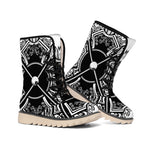Lacrosse Sticks And Ornate Wing Print Winter Boots