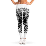 Lacrosse Sticks And Ornate Wing Print Women's Leggings
