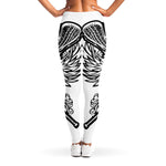 Lacrosse Sticks And Ornate Wing Print Women's Leggings