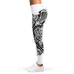 Lacrosse Sticks And Ornate Wing Print Women's Leggings