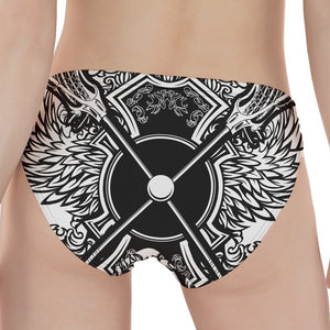 Lacrosse Sticks And Ornate Wing Print Women's Panties