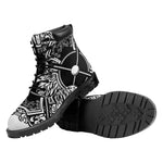 Lacrosse Sticks And Ornate Wing Print Work Boots