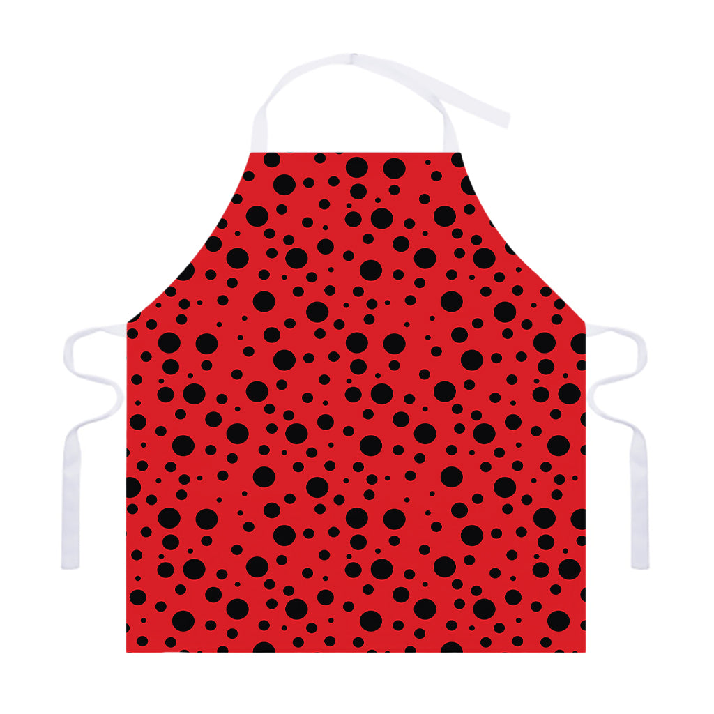 Ladybug Spots Pattern Print Adjustable Apron