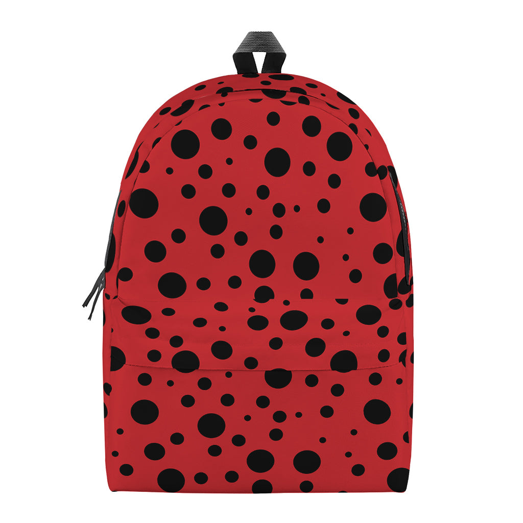 Ladybug Spots Pattern Print Backpack
