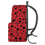Ladybug Spots Pattern Print Backpack