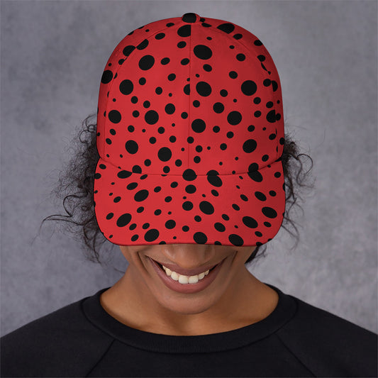 Ladybug Spots Pattern Print Baseball Cap