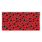 Ladybug Spots Pattern Print Beach Towel