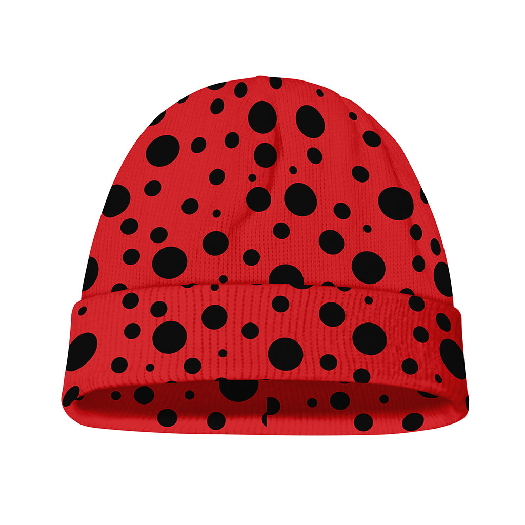 Ladybug Spots Pattern Print Beanie