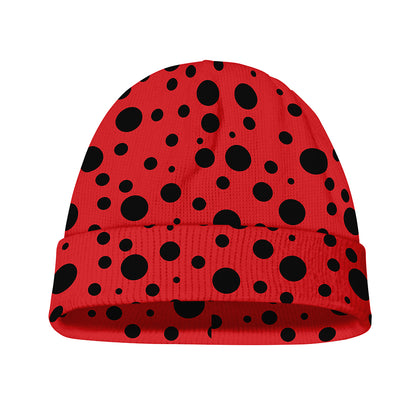 Ladybug Spots Pattern Print Beanie