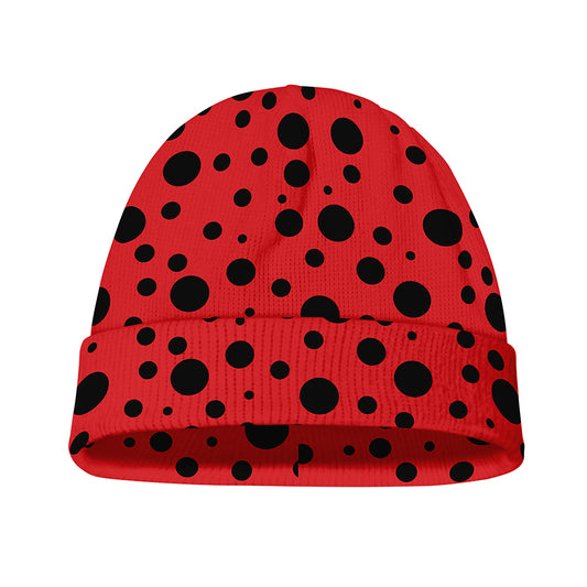 Ladybug Spots Pattern Print Beanie