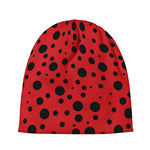 Ladybug Spots Pattern Print Beanie