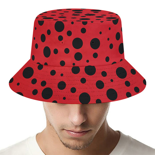 Ladybug Spots Pattern Print Bucket Hat