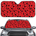 Ladybug Spots Pattern Print Car Windshield Sun Shade