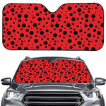 Ladybug Spots Pattern Print Car Windshield Sun Shade