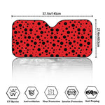 Ladybug Spots Pattern Print Car Windshield Sun Shade