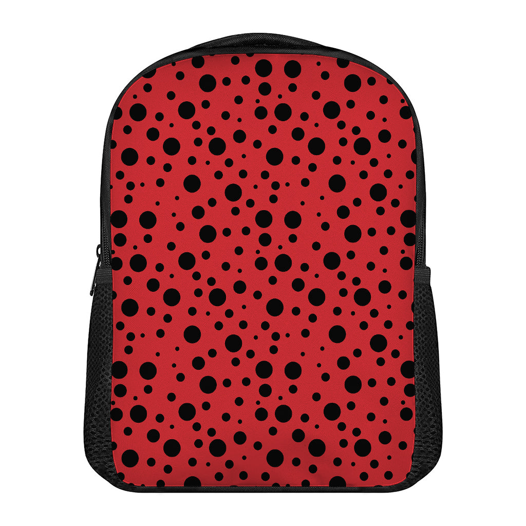 Ladybug Spots Pattern Print Casual Backpack