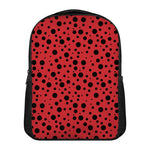 Ladybug Spots Pattern Print Casual Backpack