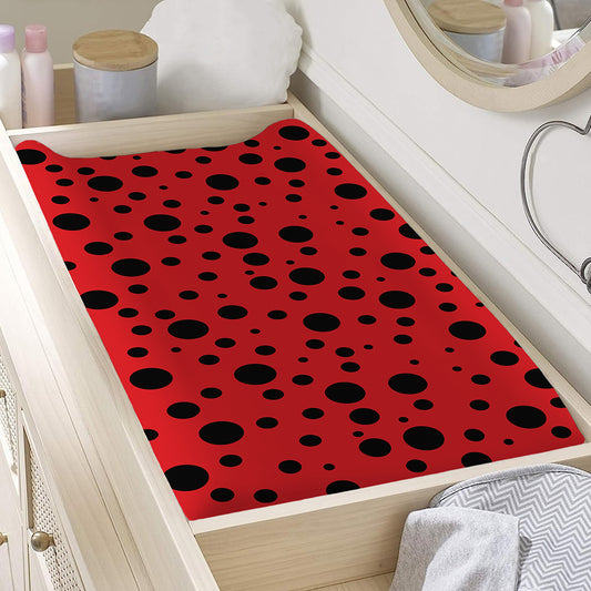 Ladybug Spots Pattern Print Changing Pad Cover