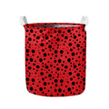 Ladybug Spots Pattern Print Collapsible Laundry Basket