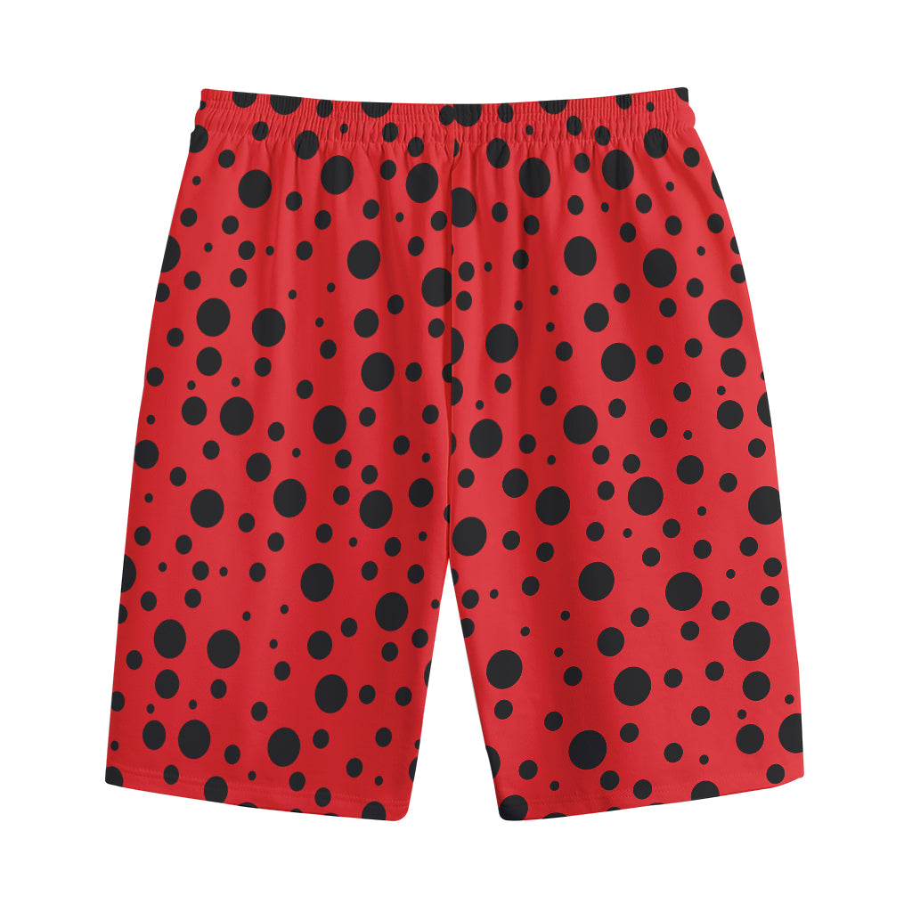 Ladybug Spots Pattern Print Cotton Shorts