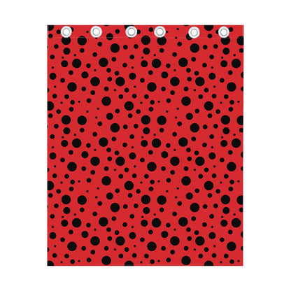 Ladybug Spots Pattern Print Curtain