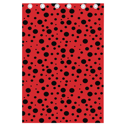 Ladybug Spots Pattern Print Curtain