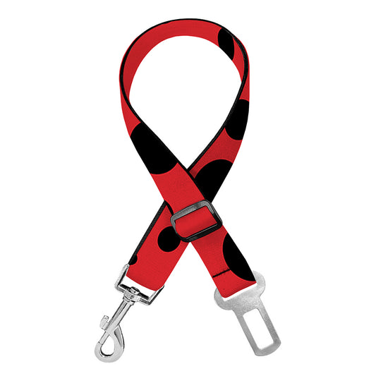 Ladybug Spots Pattern Print Dog Seat Belt