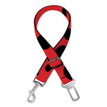 Ladybug Spots Pattern Print Dog Seat Belt