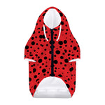 Ladybug Spots Pattern Print Dog Zip Up Hoodie