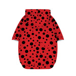 Ladybug Spots Pattern Print Dog Zip Up Hoodie