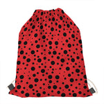 Ladybug Spots Pattern Print Drawstring Bag