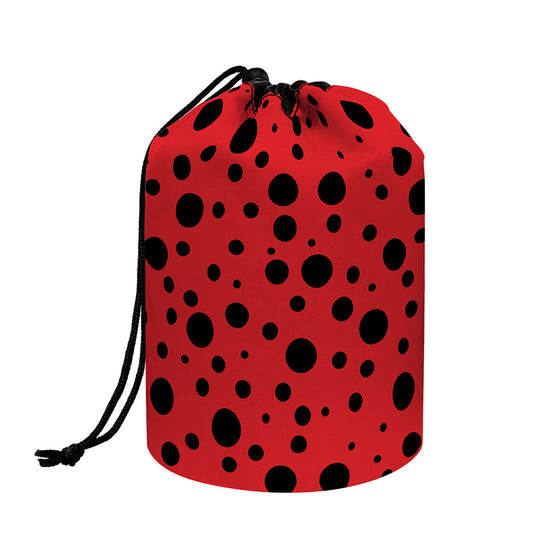 Ladybug Spots Pattern Print Drawstring Makeup Bag