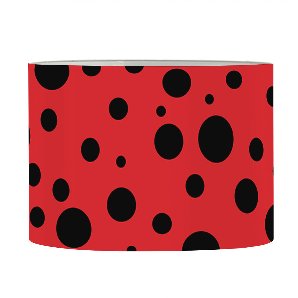 Ladybug Spots Pattern Print Drum Lamp Shade