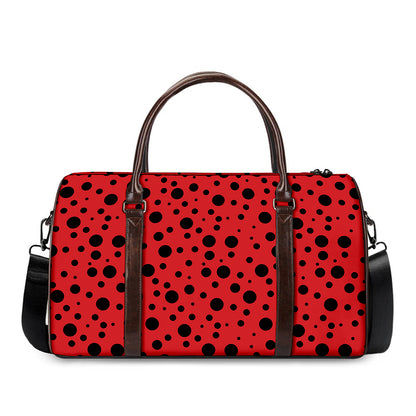 Ladybug Spots Pattern Print Duffle Bag